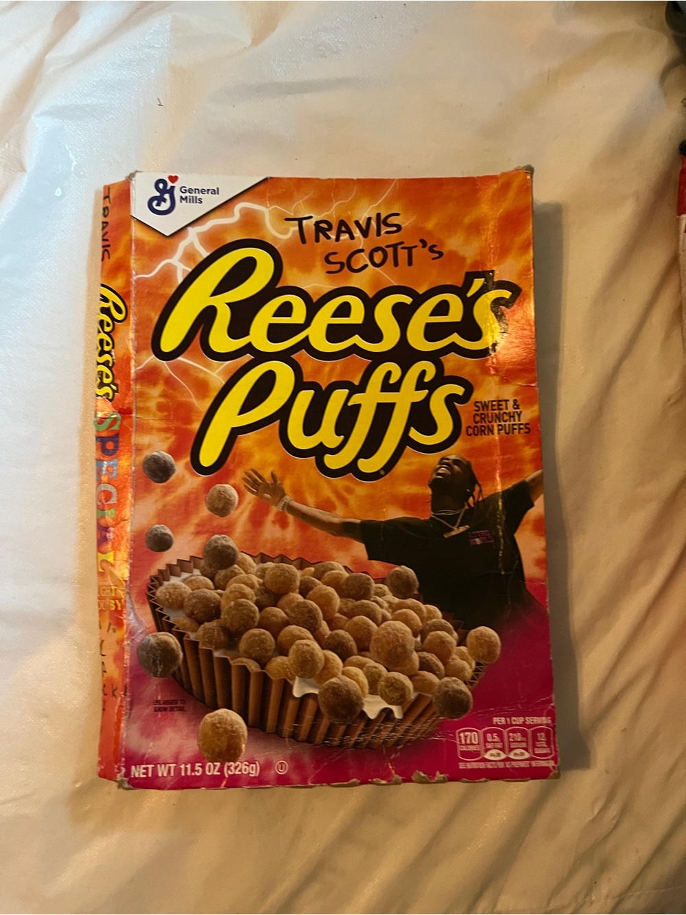 Travis Scott's Reese's Puffs Cereal Box - Orange Brown
